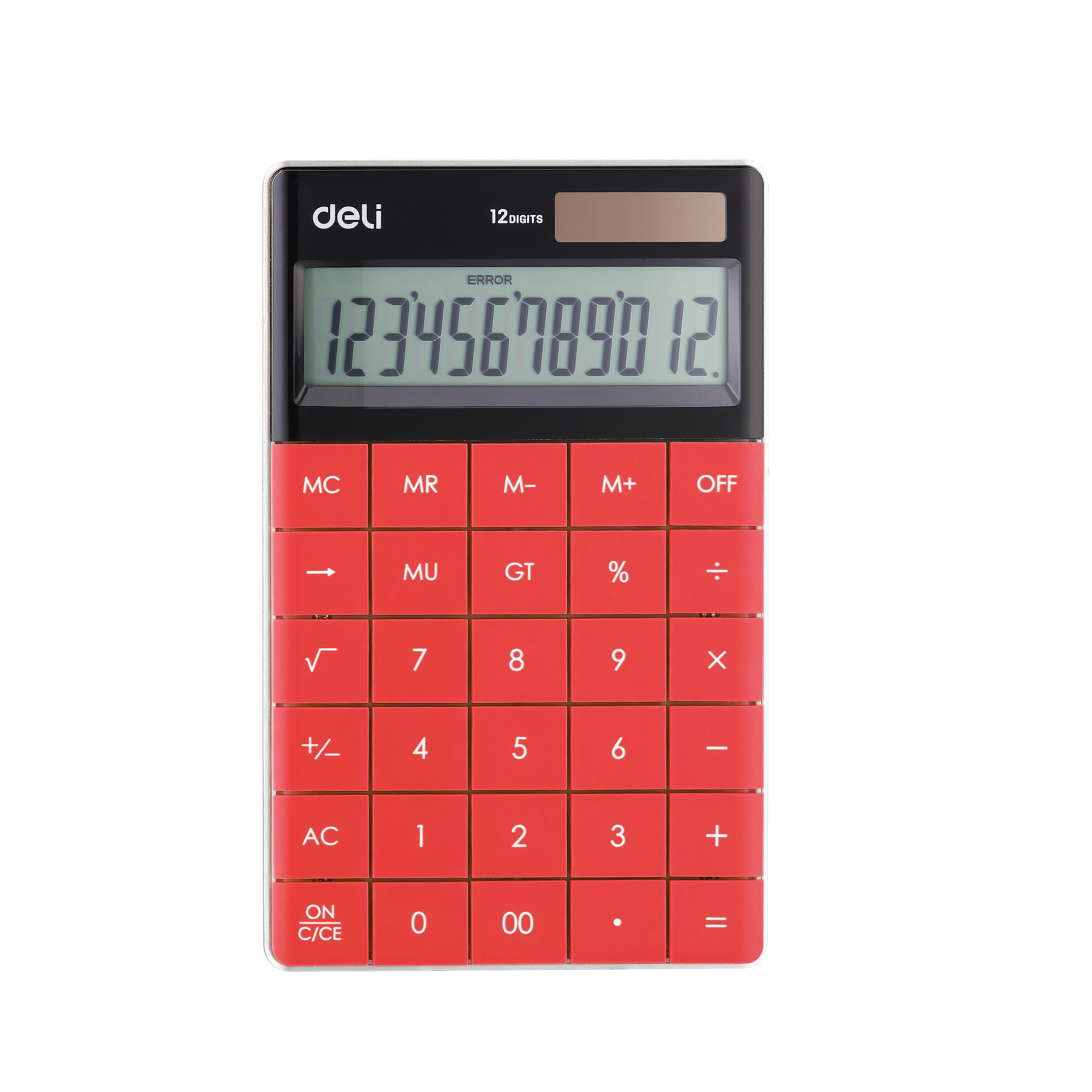 купить Калькулятор, 12 цифр, "Deli" E1589 (красный)